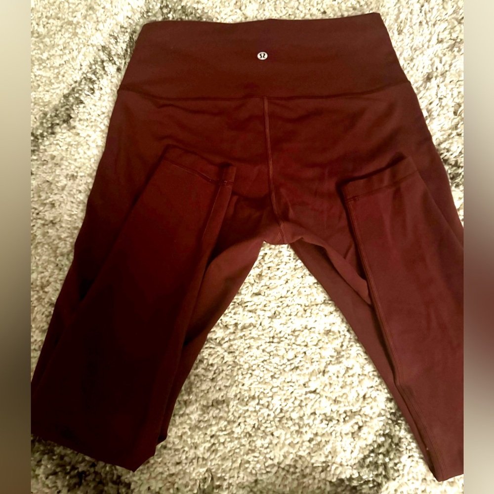 Burgundy Lululemon Pants, Size 10